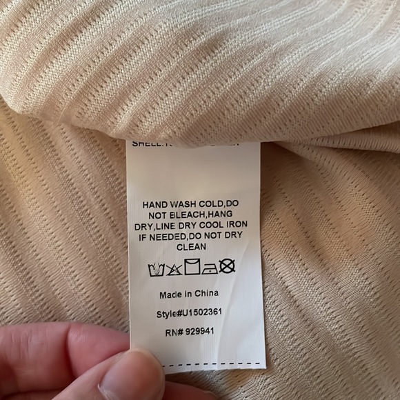 Champagne Pleated Lace-Trim Square Neck Tunic - Picture 8 of 9